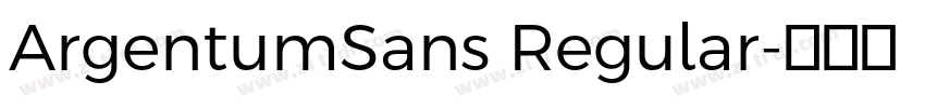 ArgentumSans Regular字体转换